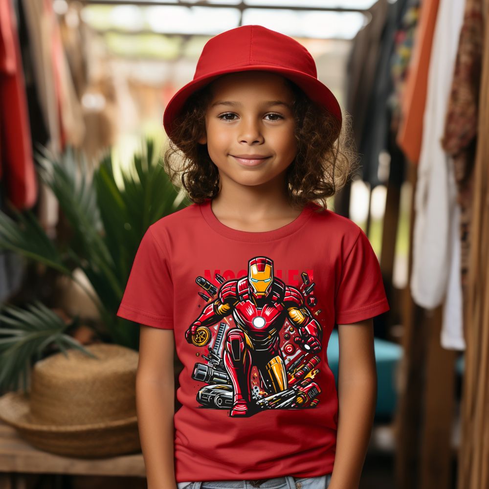 Camiseta Infanto Juvenil Personagens Homem De Ferro Iron Man
