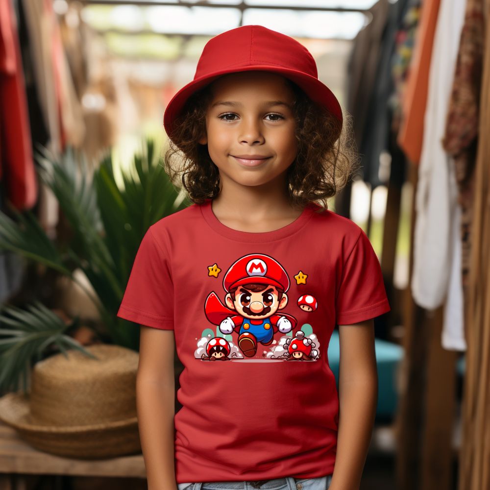 Camiseta Infanto Juvenil Personagens Super Mario World 02