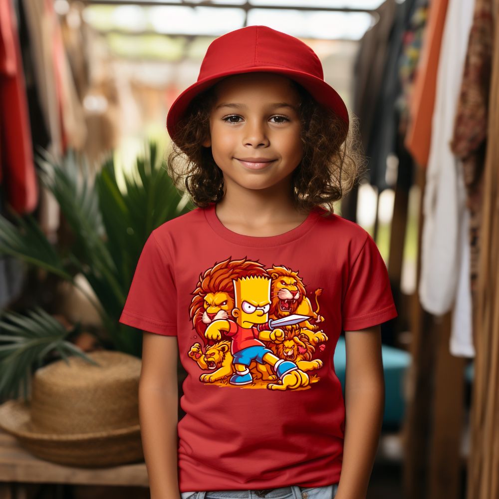 Camiseta Infanto Juvenil Personagens Bart Simpsons Gladiador 02