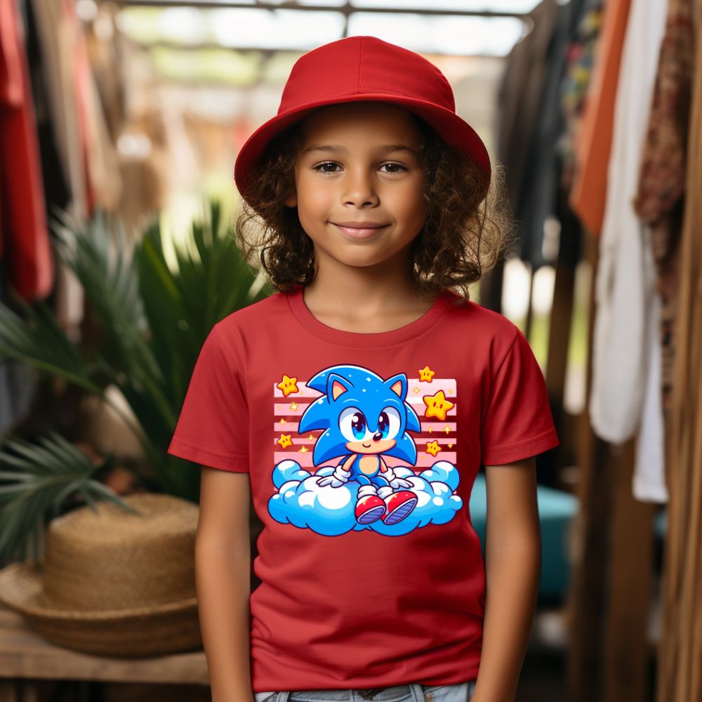 Camiseta Infanto Juvenil Personagens Sonic Desenho animado