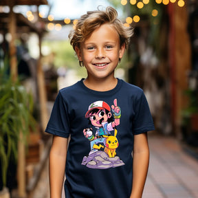 Camiseta Infanto Juvenil Personagens Pikachu Desenho Pokemon