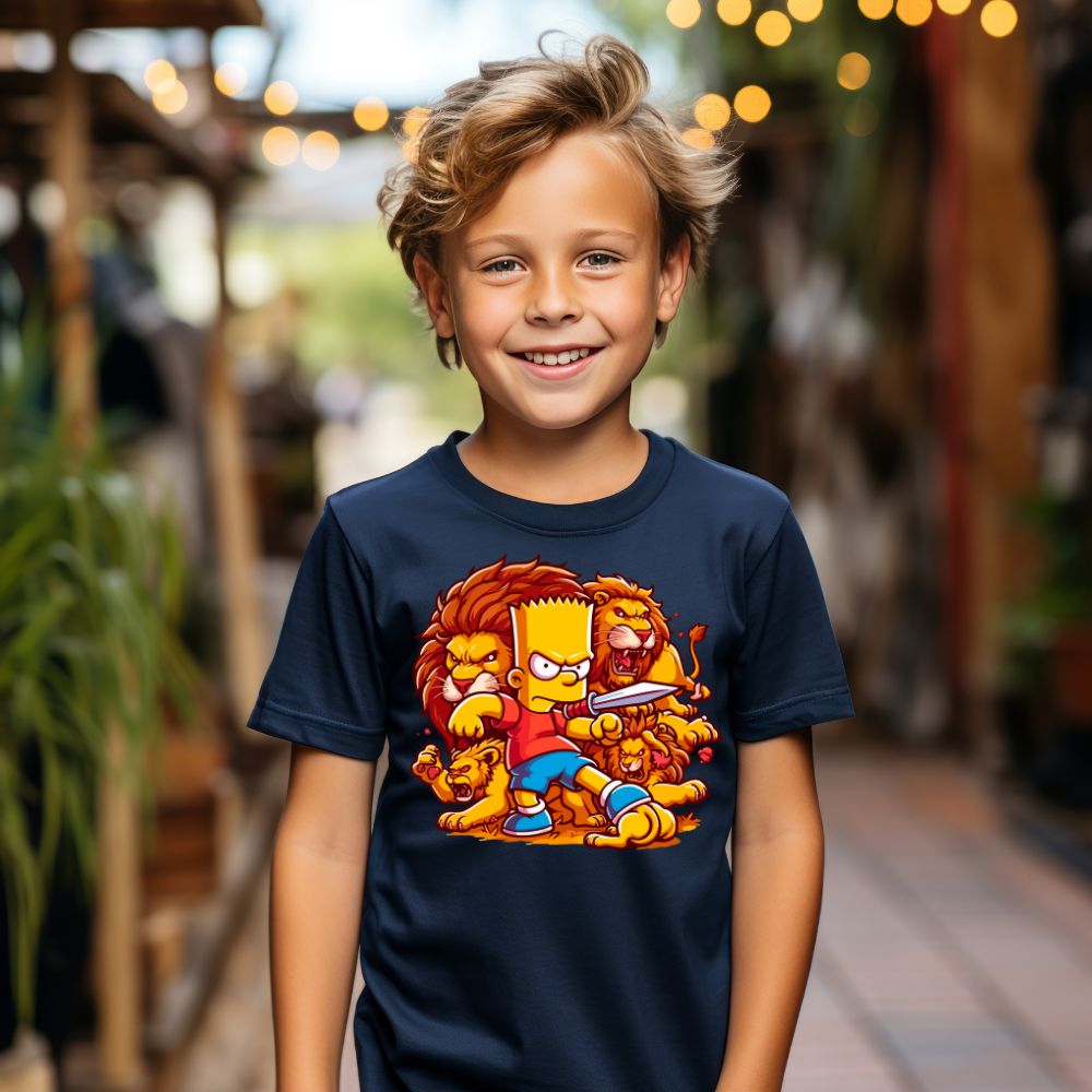 Camiseta Infanto Juvenil Personagens Bart Simpsons Gladiador 02