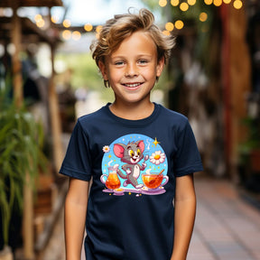 Camiseta Infanto Juvenil Personagens Tom e Jerry Camisa Infantil Unissex