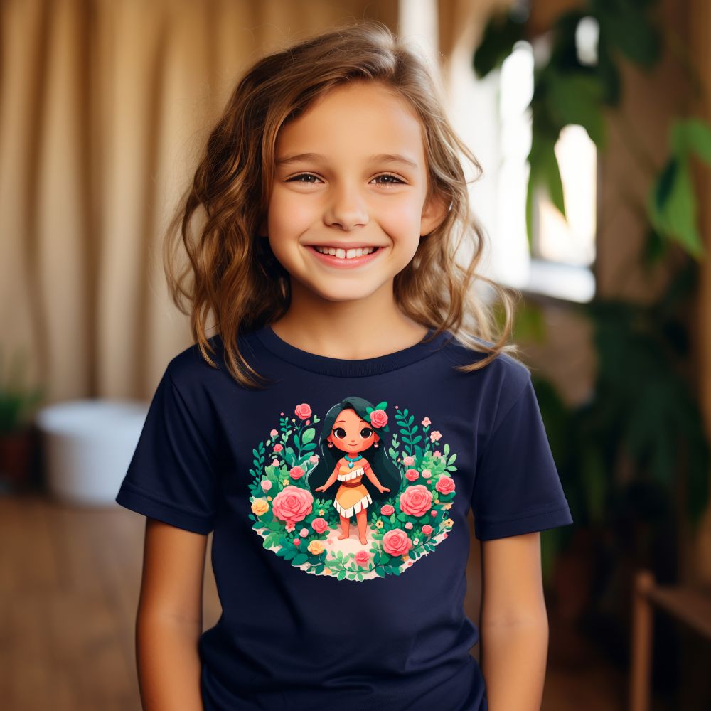 Camiseta Infanto Juvenil Personagens Princesa Moana