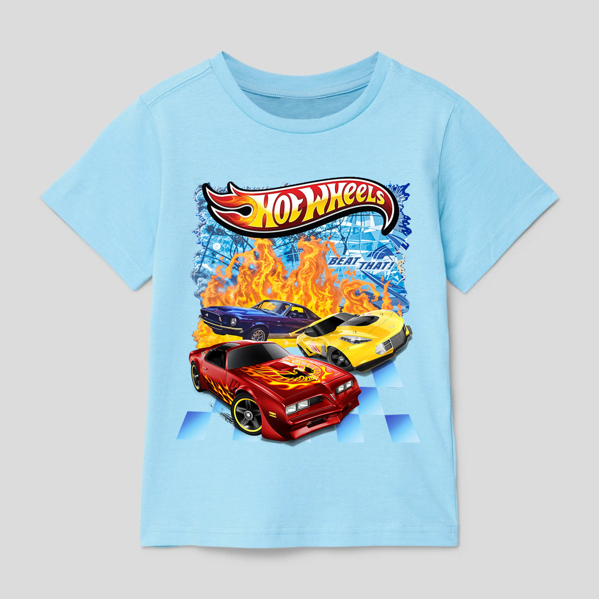 Camiseta Infanto Juvenil Hotwhells Carros Irados